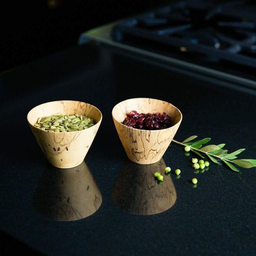 itza wood filled pixi mini bowls Set of filled wooden bowls