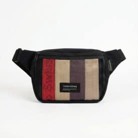 jaggery crossbody bag with cargo belts A crossbody bag made from upcycled cargo belts.