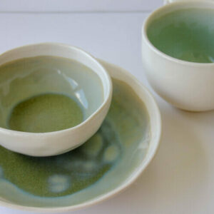 artisan bowl set green