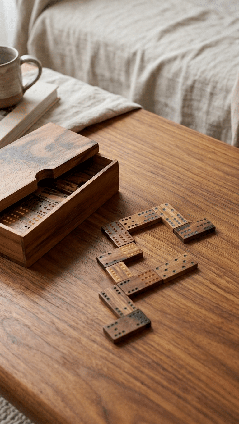 domino set on table domino set on table