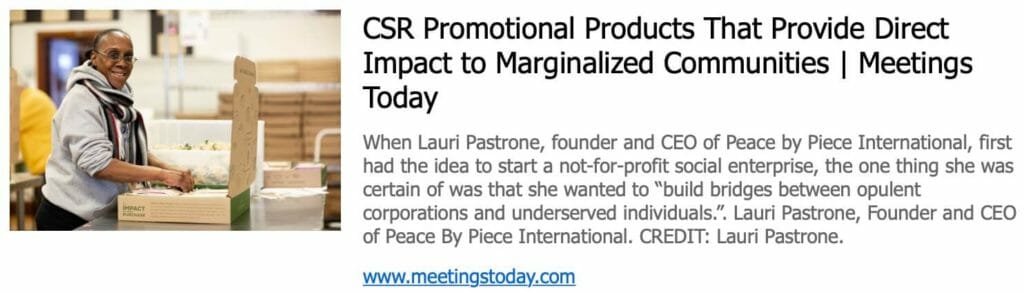 Press Release on Promotional Products from Meetings Today