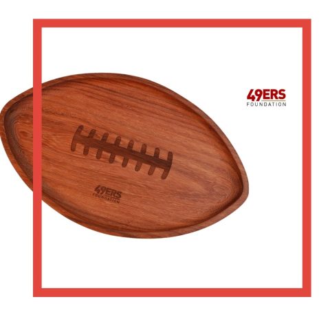 Football shaped tray for corporate event