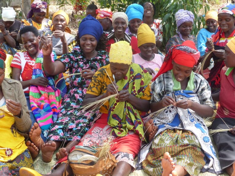group of artisans making ornaments