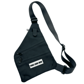 Jaggery Hideaway bag Your logo here Hideaway bag has three pockets, with a magnetic closure pocket, and an adjustable strap