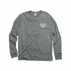 GOEX long sleeve tee A brandable gray long sleeve t-shirt with a small logo over the heart