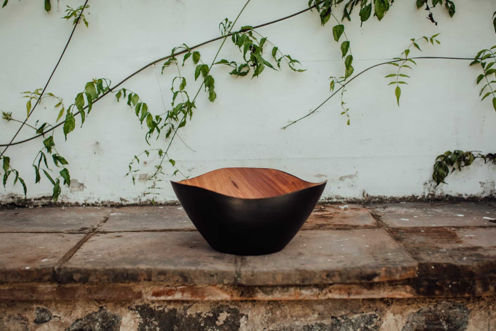 Itza Wood Wave Bowl Large Charred 2 Itza Wood Wave Bowl Large Charred 2