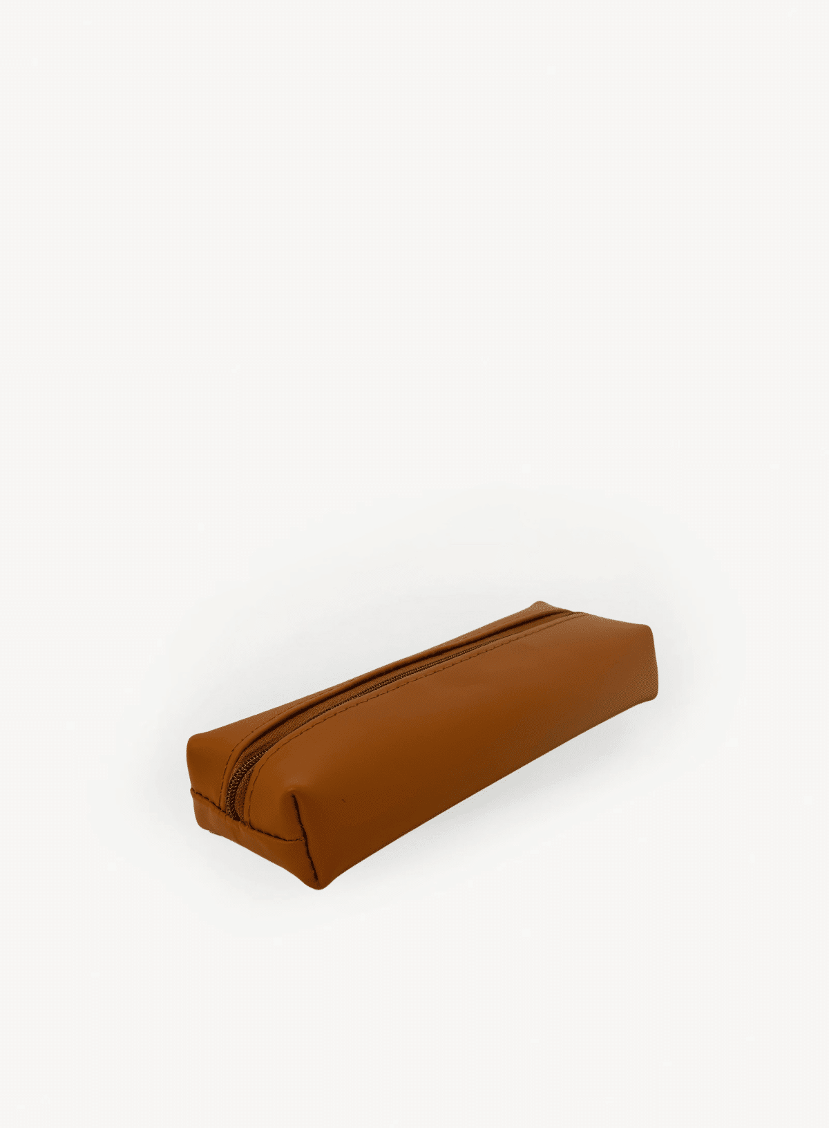 deux mains cognac pencil case a brown leather pencil case with an antique brass zipper - a great gift idea for employees
