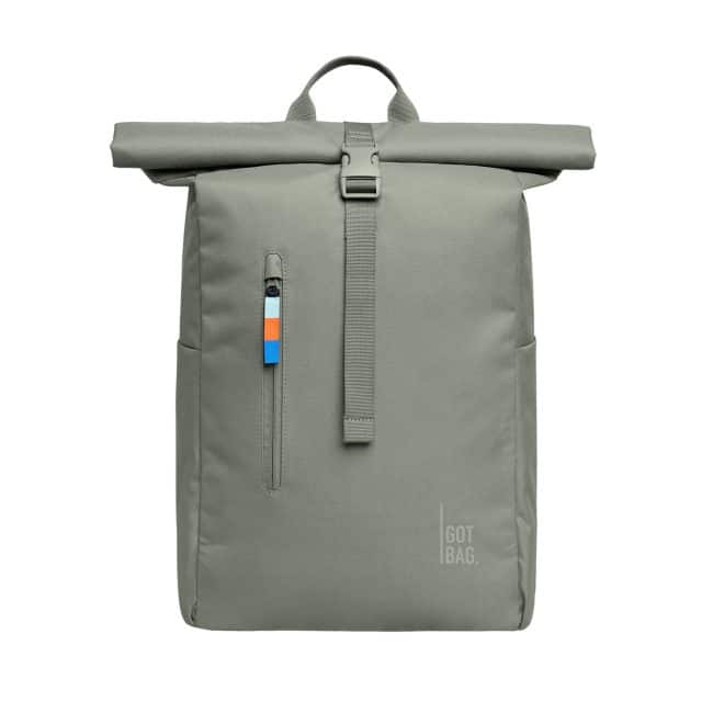 Rolltop backpack in green, perfect for corporate gifting