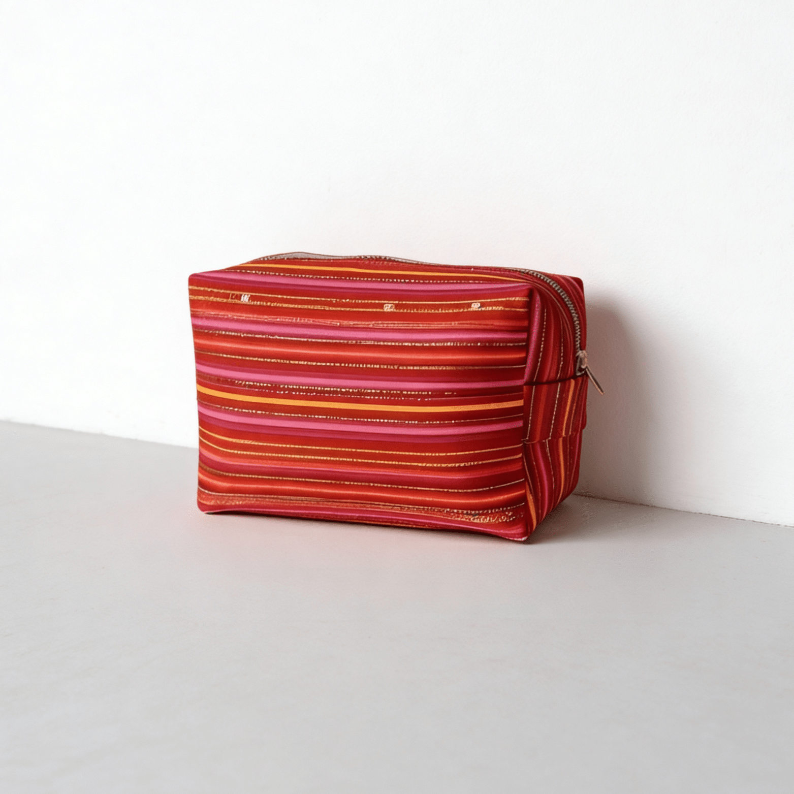mi eelo pouch (1) a zippered pouch with different colored red stripes makes a beautiful international women's day gift